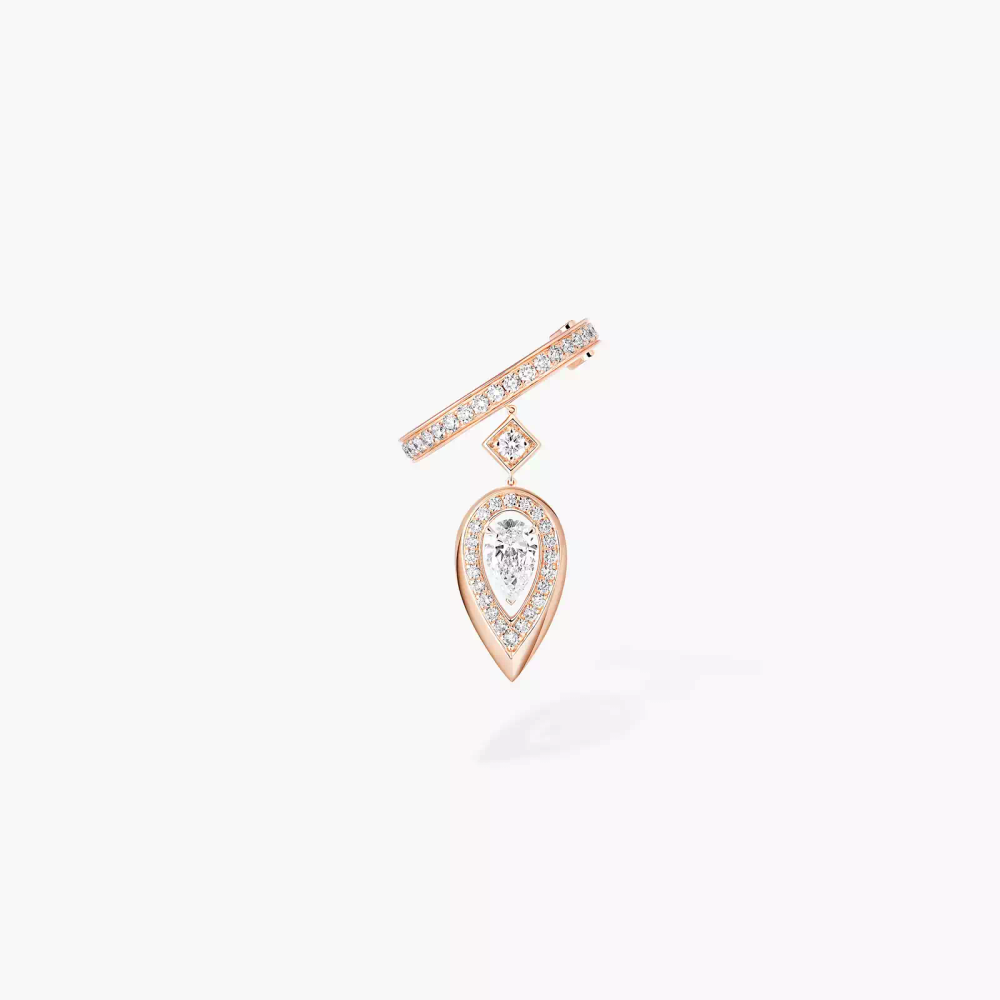 Clip Fiery 0,10ct Boucles d'oreilles Diamant Or Rose