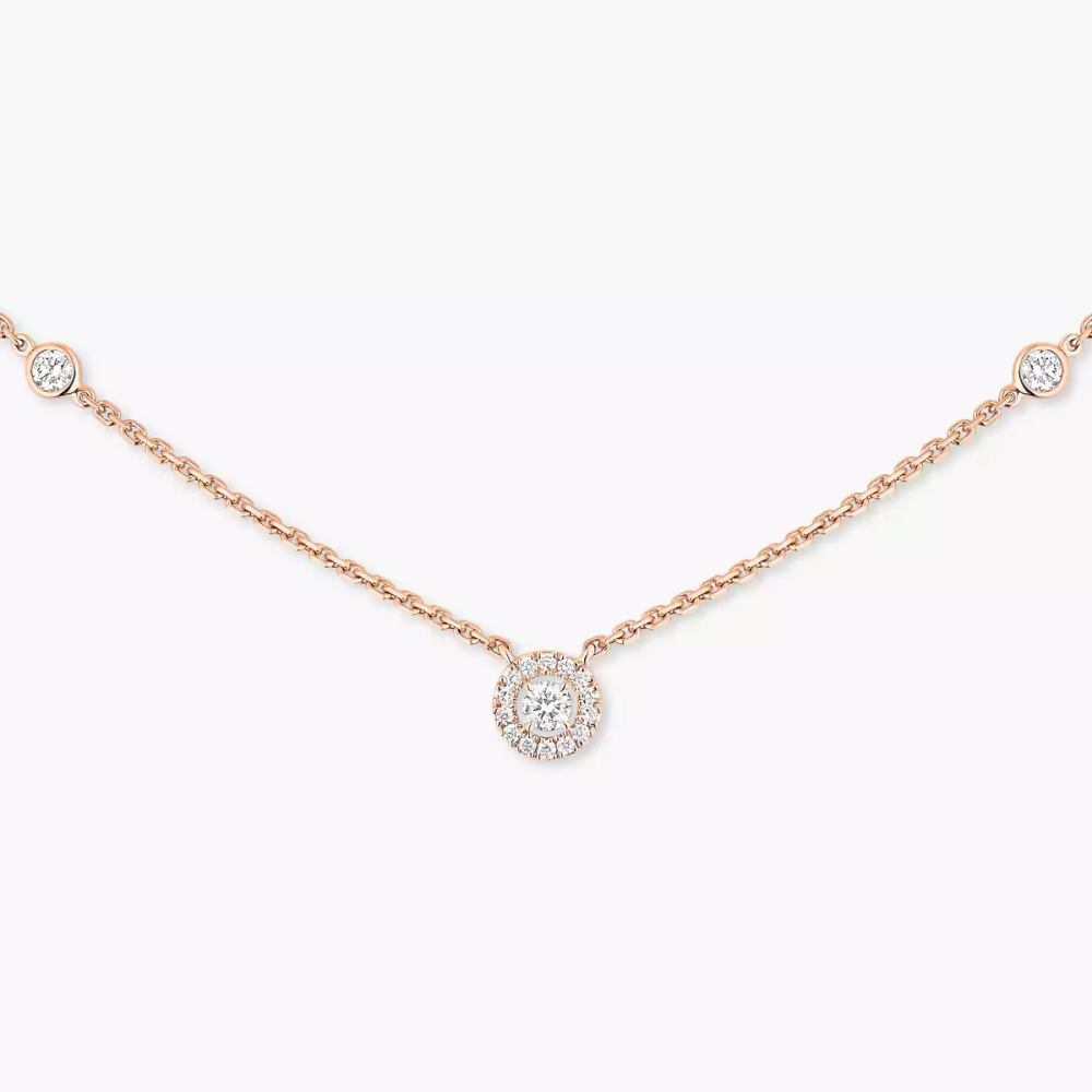 Joy XS Pink Gold Diamond Necklace
