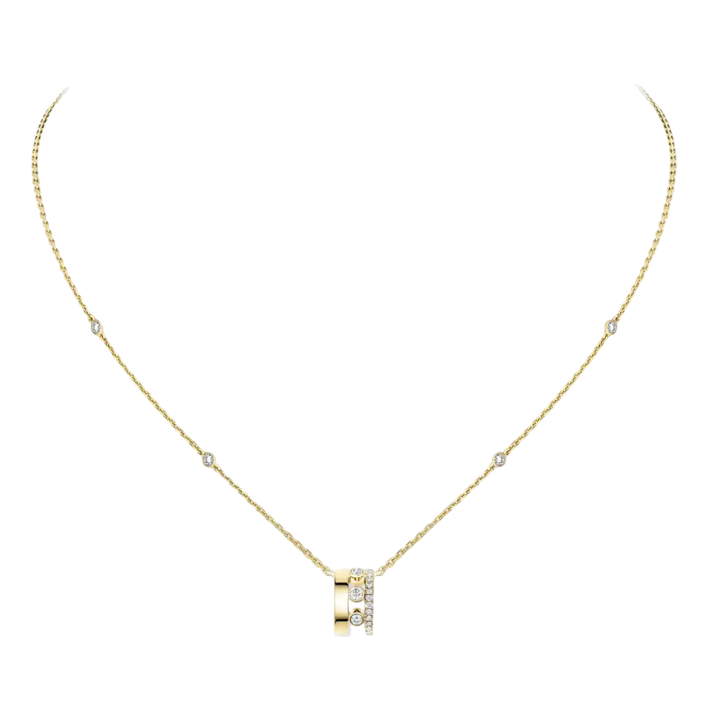 Pendentif sur Chaîne Move Romane Collier Diamant Or Jaune
