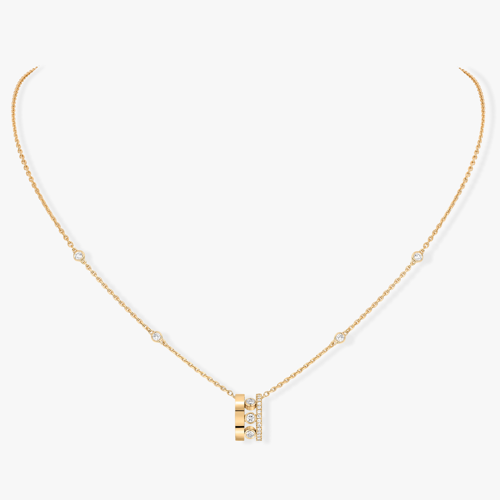 Move Romane Pendant Yellow Gold Diamond Necklace