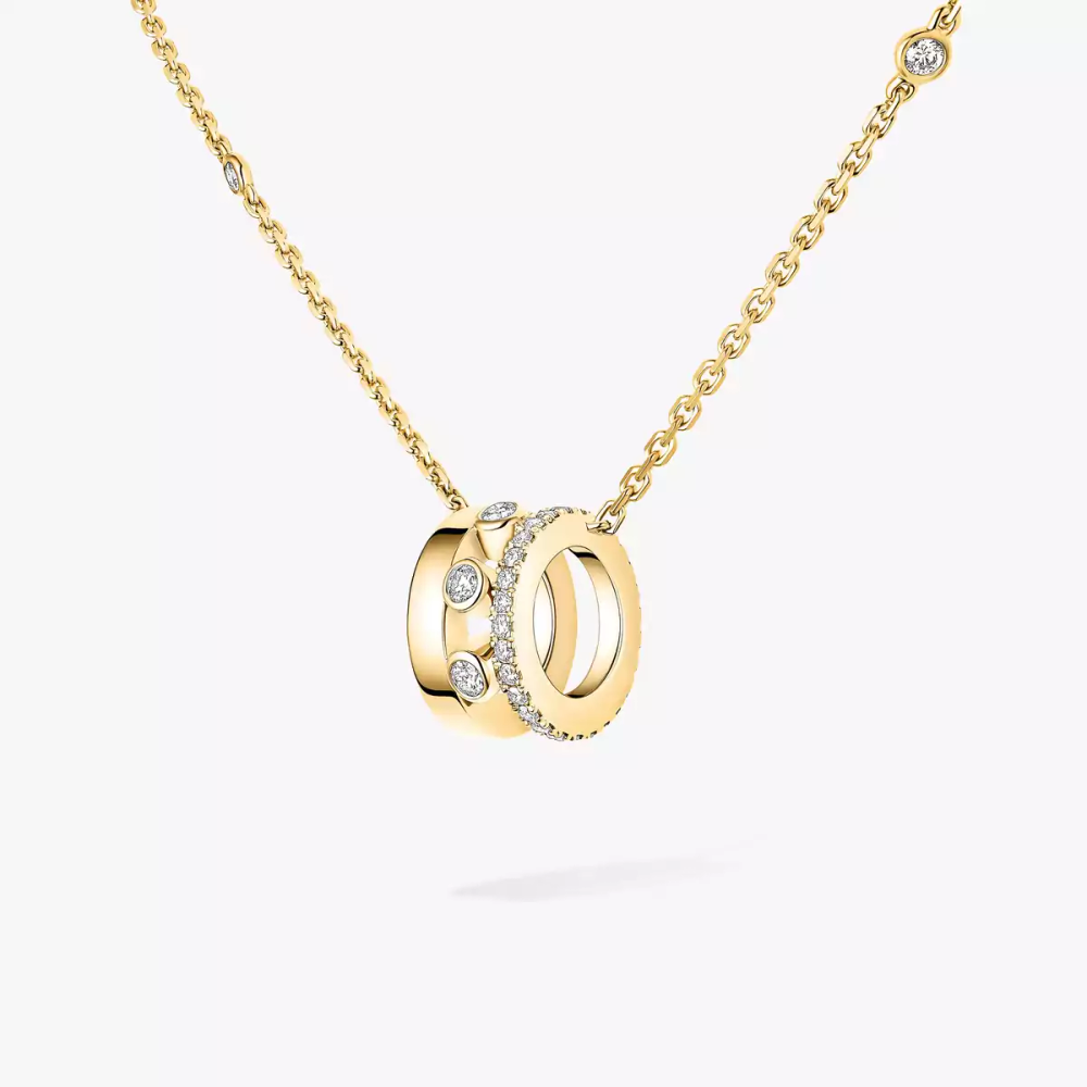 Pendentif sur Chaîne Move Romane Collier Diamant Or Jaune