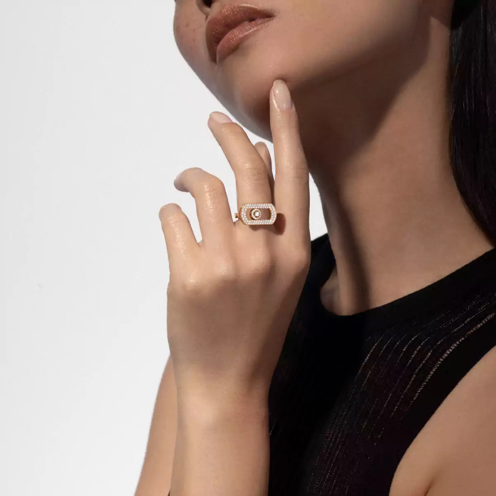 Bague pavée So Move Bague Diamant Or Jaune