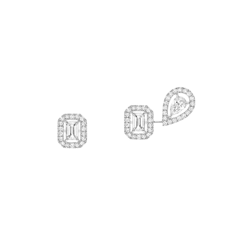 My Twin 1+2 0,10ct Boucles d'oreilles Diamant Or Blanc