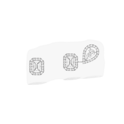 Boucles d'oreilles Diamant Or Blanc My Twin 1+2 0,10ct