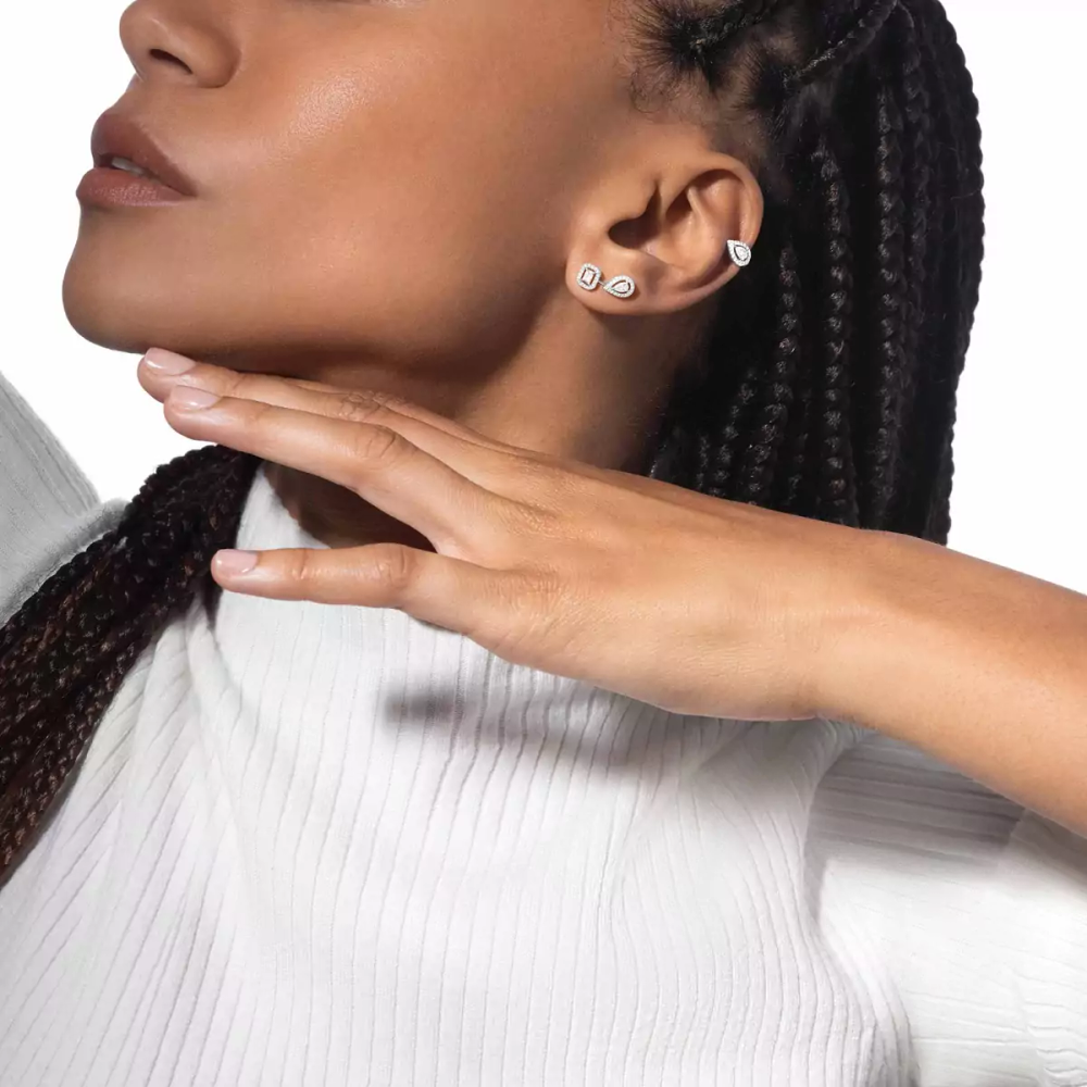 My Twin 1+2 0.10ct x3 White Gold Diamond Earrings