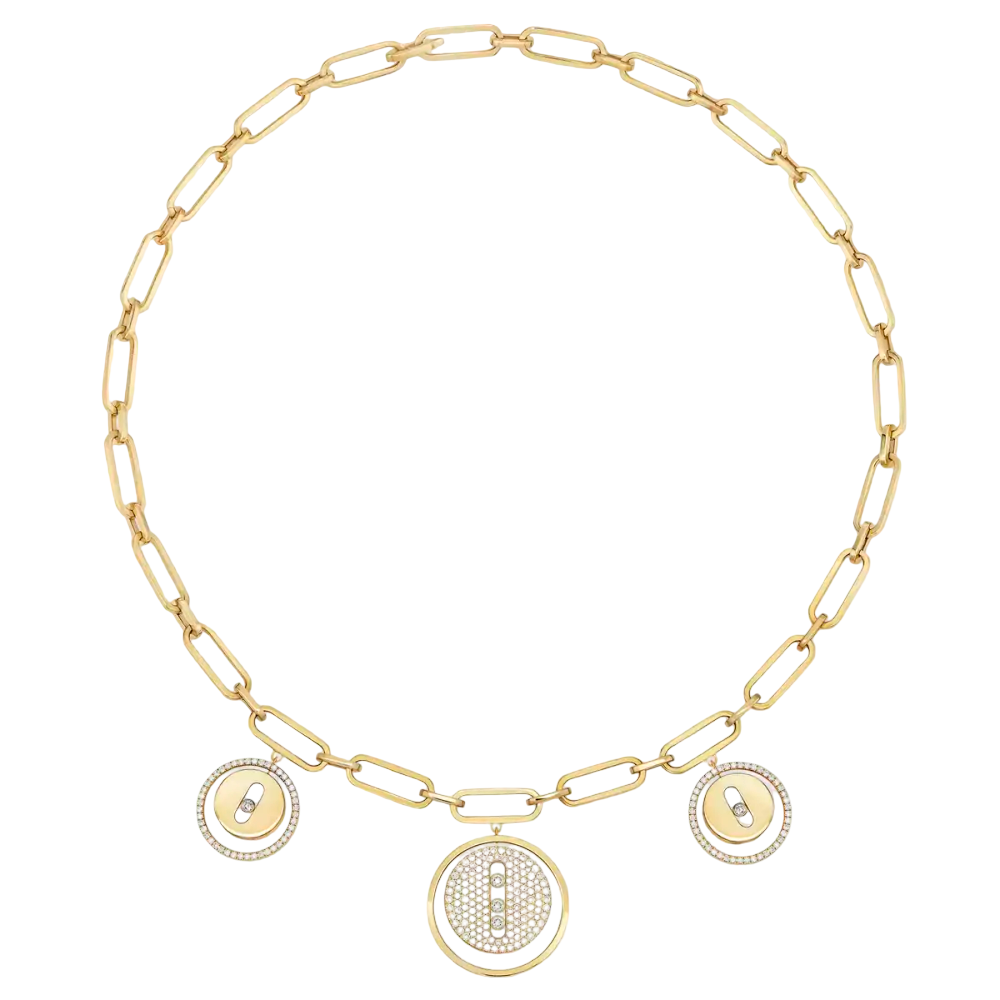 Choker Lucky Move Charms Collier Diamant Or Jaune