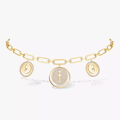 Choker Lucky Move Charms Collier Diamant Or Jaune