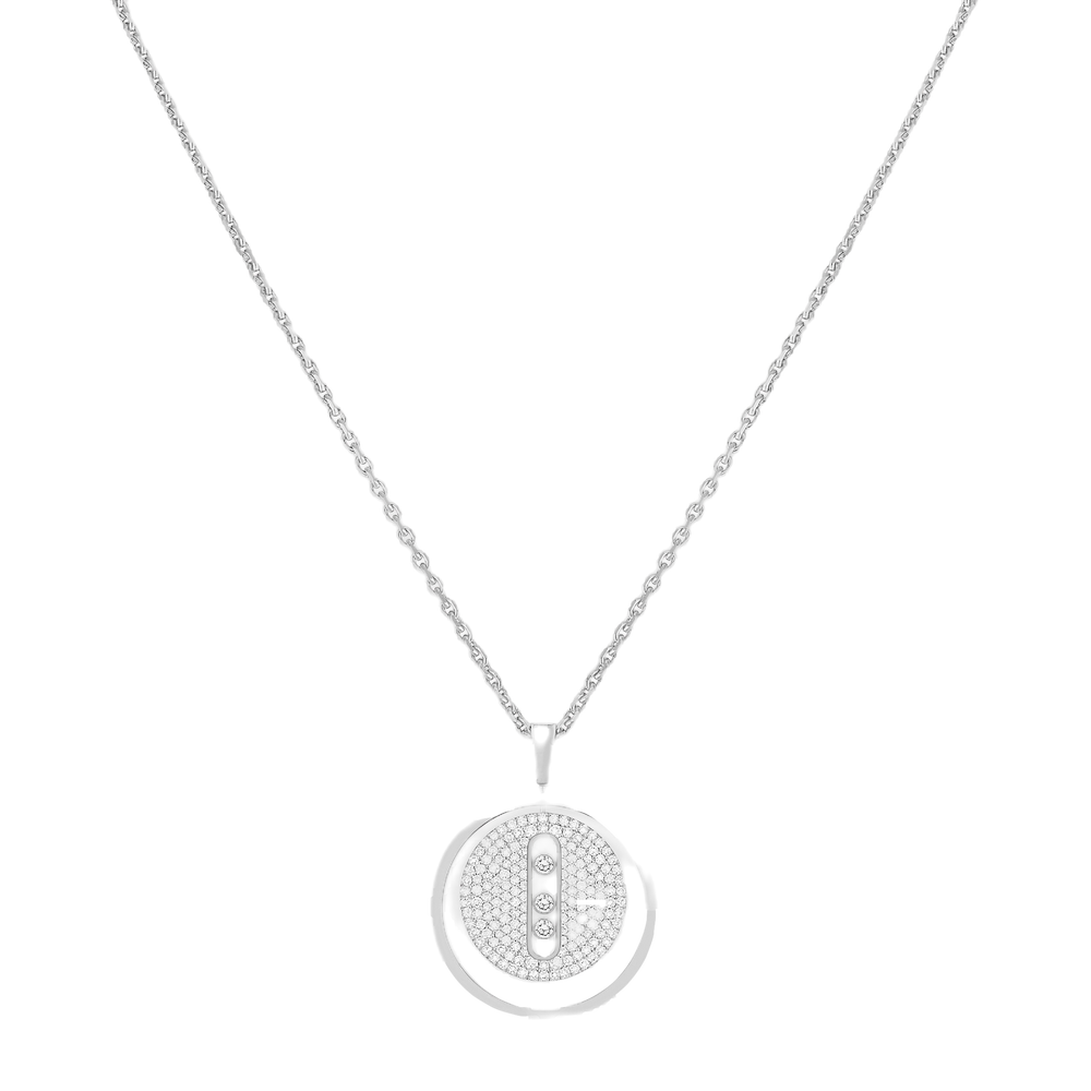 Lucky Move MM Pavé White Gold Diamond Necklace