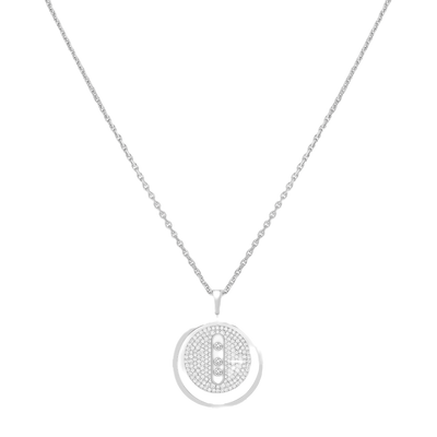 Lucky Move MM Pavé White Gold Diamond Necklace