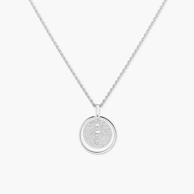 Lucky Move MM Pavé Collier Diamant Or Blanc
