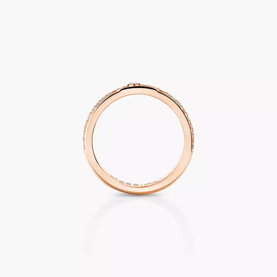 Alliance Move Joaillerie Pavée Bague Diamant Or Rose