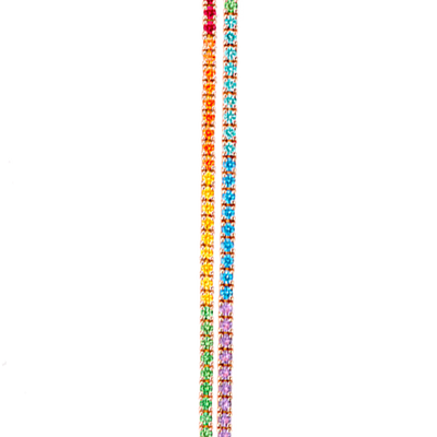 Bracelet ligne pierres de couleurs or rose 750/1000e