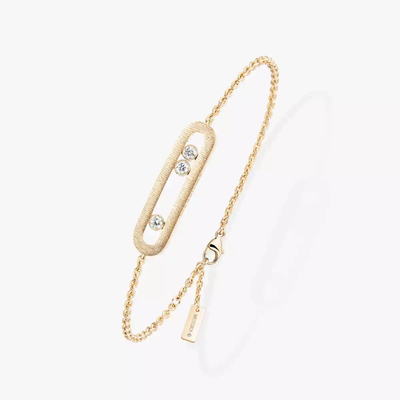 Move Classique Ciselé Bracelet Diamant Or Jaune