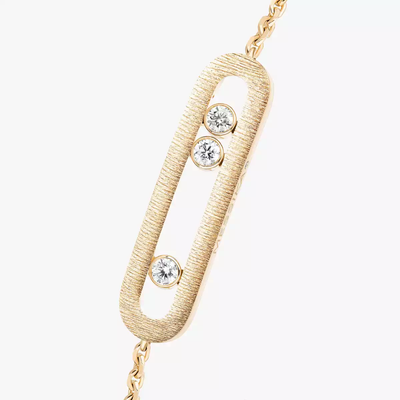 Move Classique Ciselé Bracelet Diamant Or Jaune
