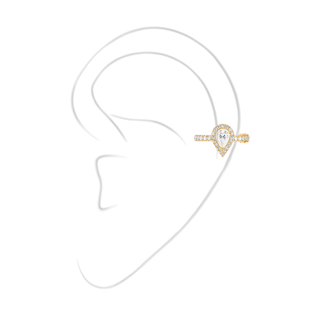 Mono clip Milieu My Twin Diamant Poire 0,10ct Boucles d'oreilles Diamant Or Jaune