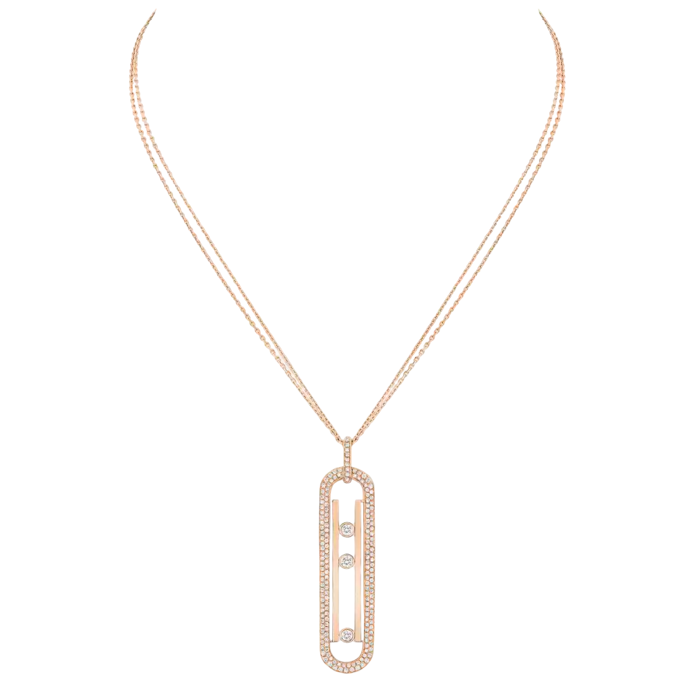 Sautoir Move 10th Anniversary Collier Diamant Or Rose