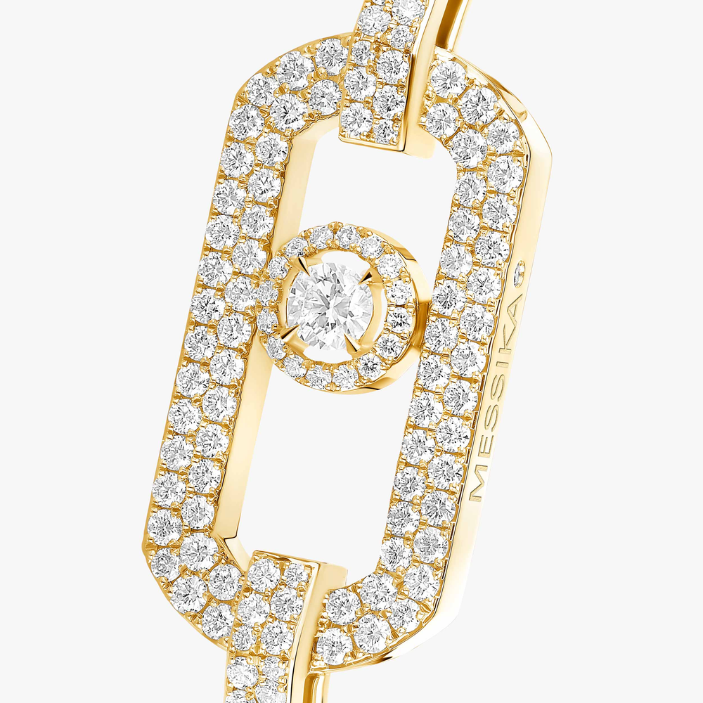 So Move 2 doigts Pavée Bague Diamant Or Jaune