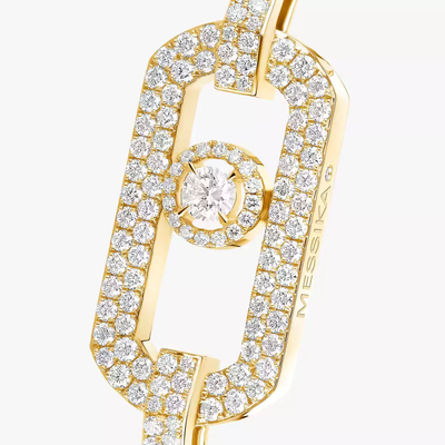 So Move 2 doigts Pavée Bague Diamant Or Jaune
