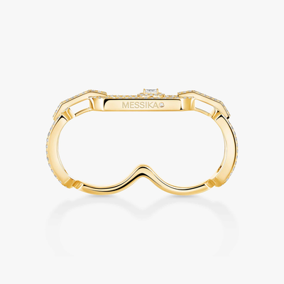 So Move 2 doigts Pavée Bague Diamant Or Jaune