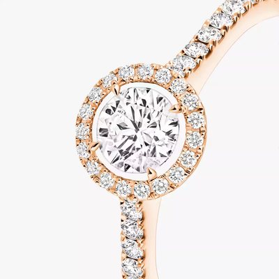 Joy 0,40ct Bague Diamant Or Rose
