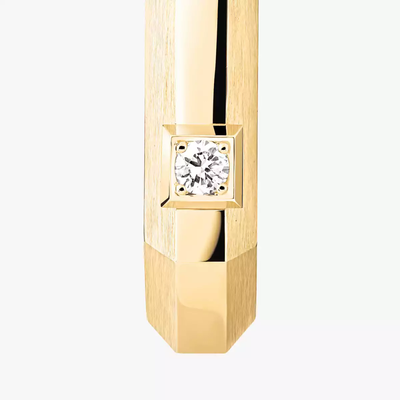 Mono créole Moderniste PM Boucles d'oreilles Diamant Or Jaune