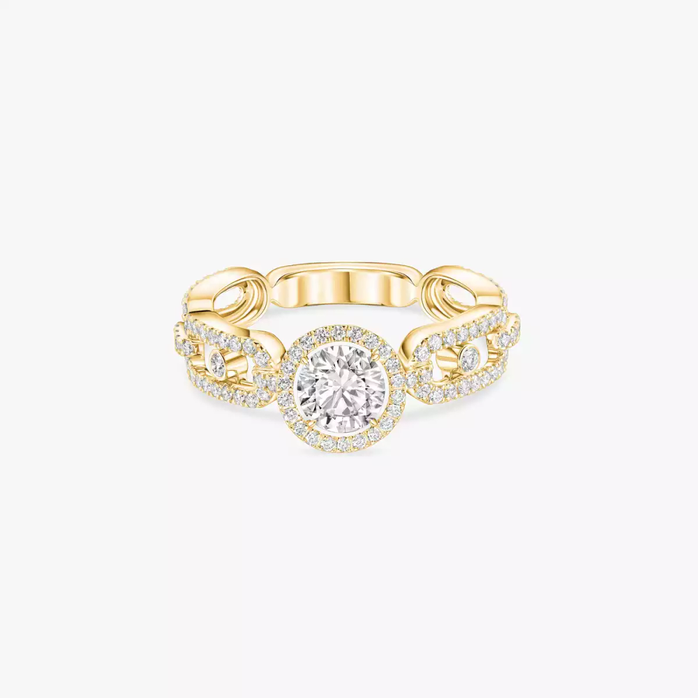 Solitaire Move Link 0,50ct Bague Diamant Or Jaune