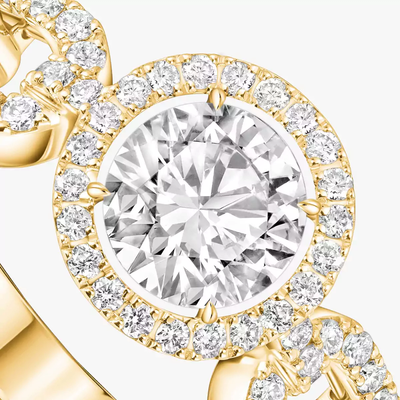 Solitaire Move Link 0,50ct Bague Diamant Or Jaune