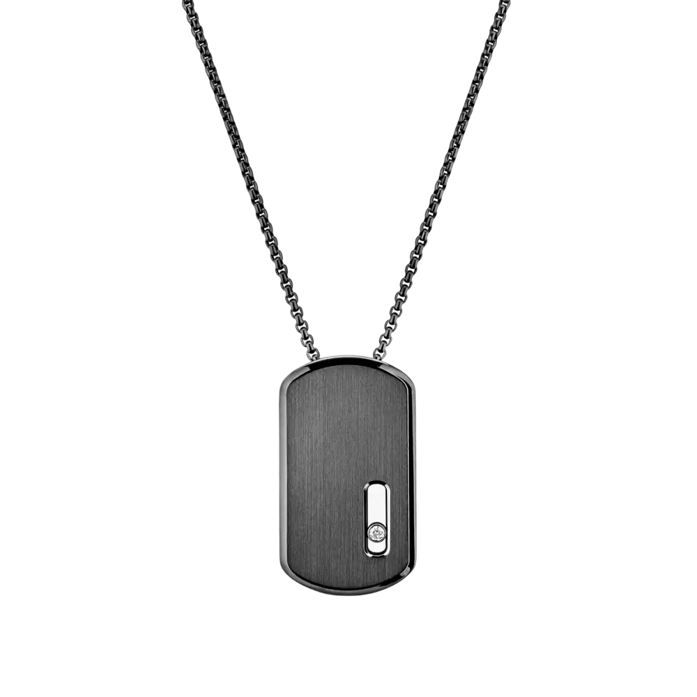 Pendentif GM Move Titanium Graphite Collier Diamant Graphite Titanium