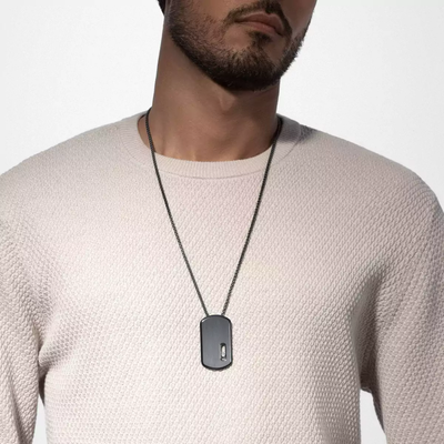 Pendentif GM Move Titanium Graphite Collier Diamant Graphite Titanium