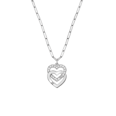 Pendant On Chain Double Cœurs R15