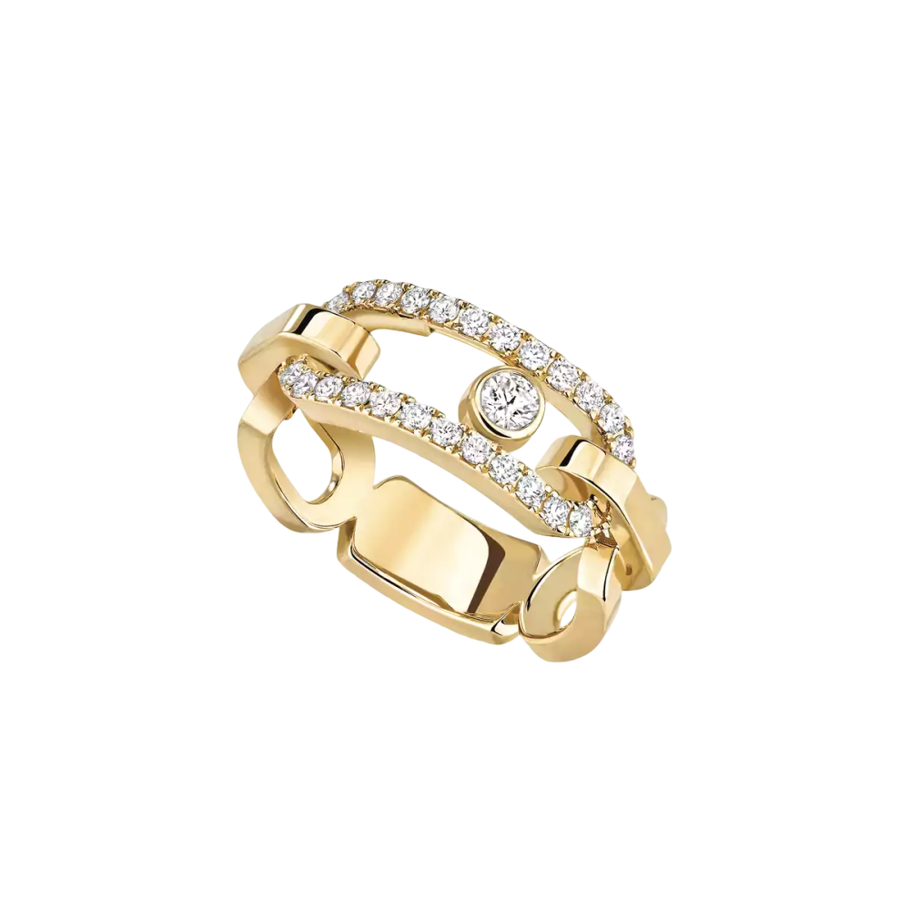 Move Link Bague Diamant Or Jaune