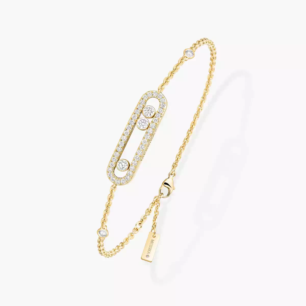 Bracelet pavé Baby Move Bracelet Diamant Or Jaune