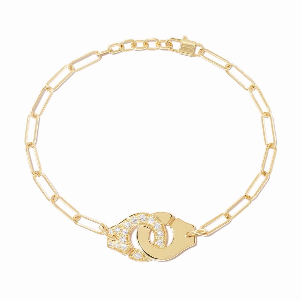 Bracelet Sur Chaîne Menottes Dinh Van Moyen Modèle