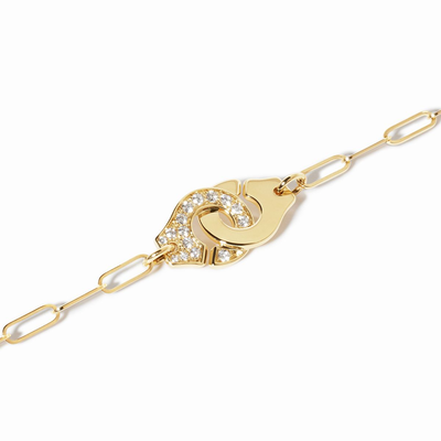 Bracelet Sur Chaîne Menottes Dinh Van Moyen Modèle