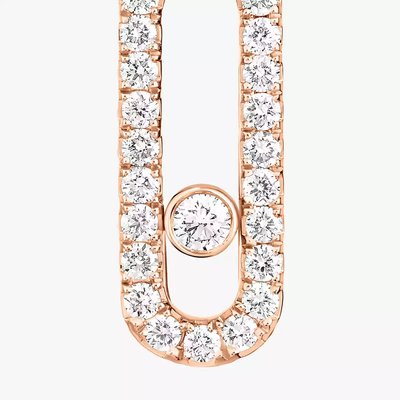 Dormeuses Move Uno Boucles d'oreilles Diamant Or Rose