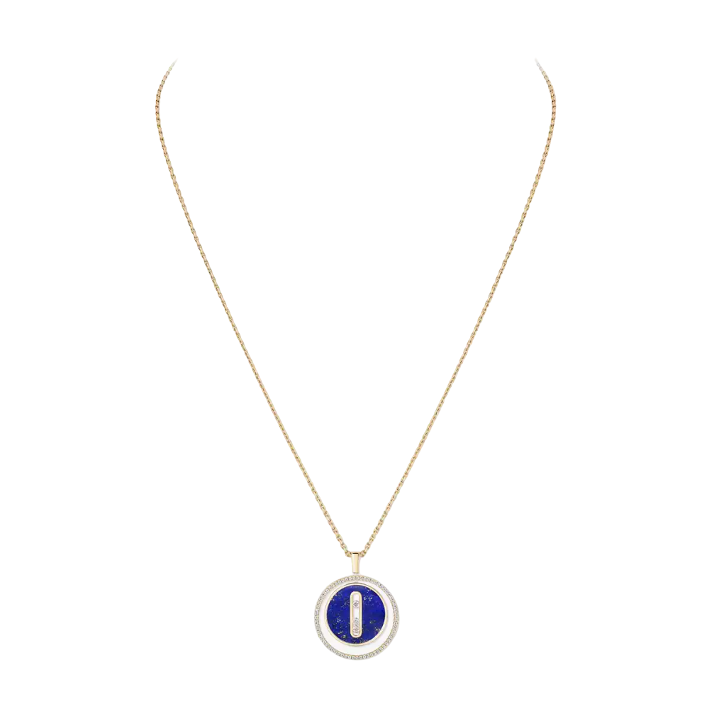 Lapis Lazuli Lucky Move MM Yellow Gold Diamond Necklace