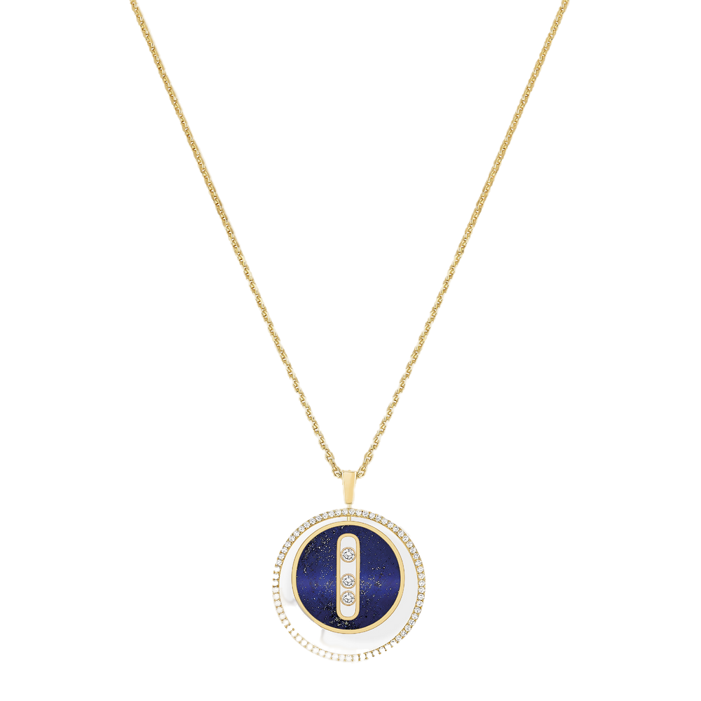 Lucky Move MM Lapis Lazuli Collier Diamant Or Jaune