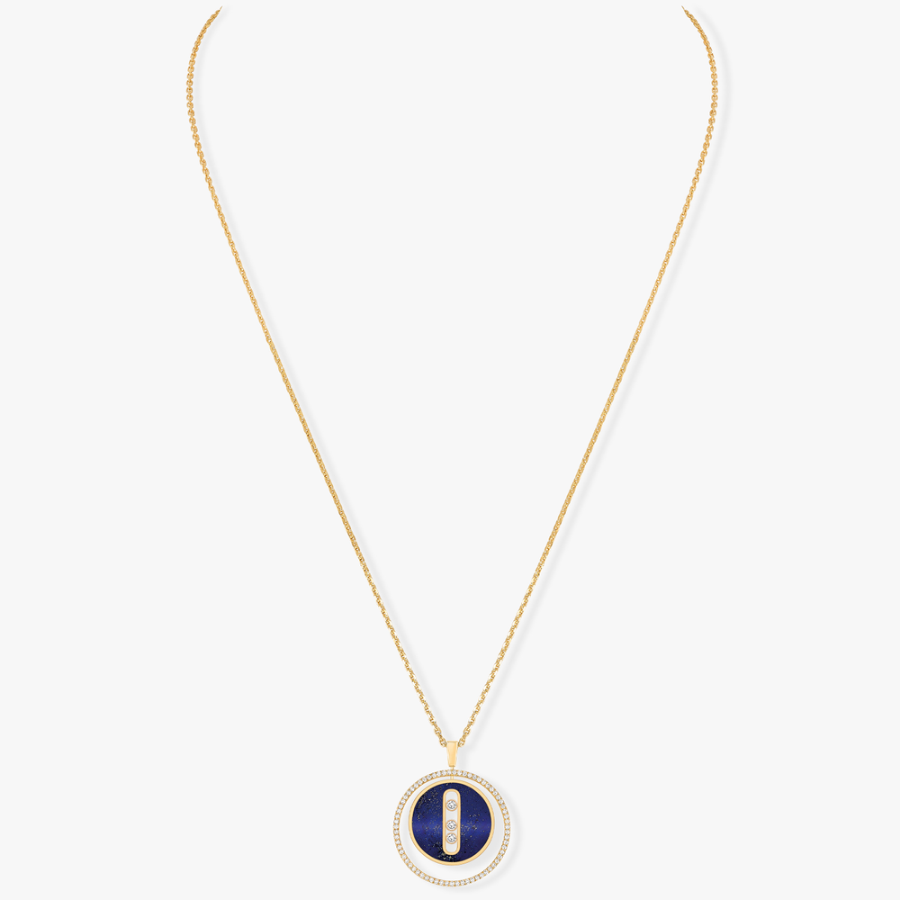 Lucky Move MM Lapis Lazuli Collier Diamant Or Jaune