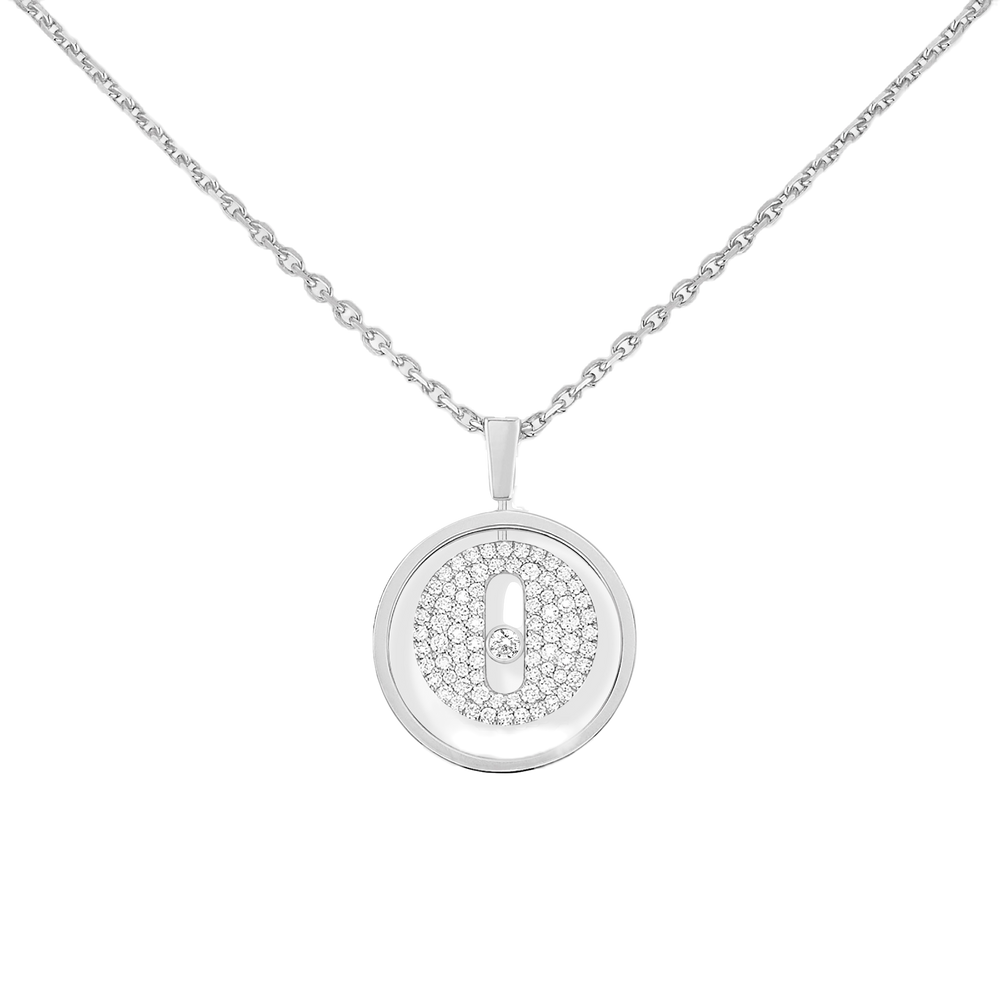Lucky Move PM Pavé Collier Diamant Or Blanc