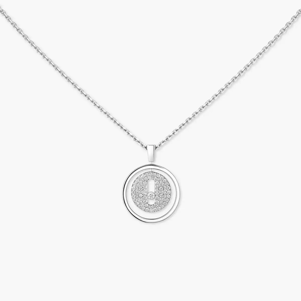 Lucky Move PM Pavé Collier Diamant Or Blanc