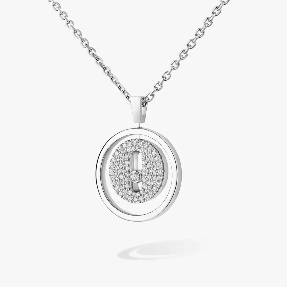 Lucky Move PM Pavé Collier Diamant Or Blanc