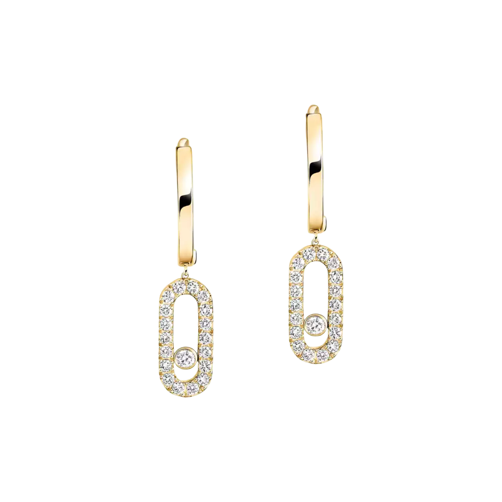Créoles Move Uno Boucles d'oreilles Diamant Or Jaune