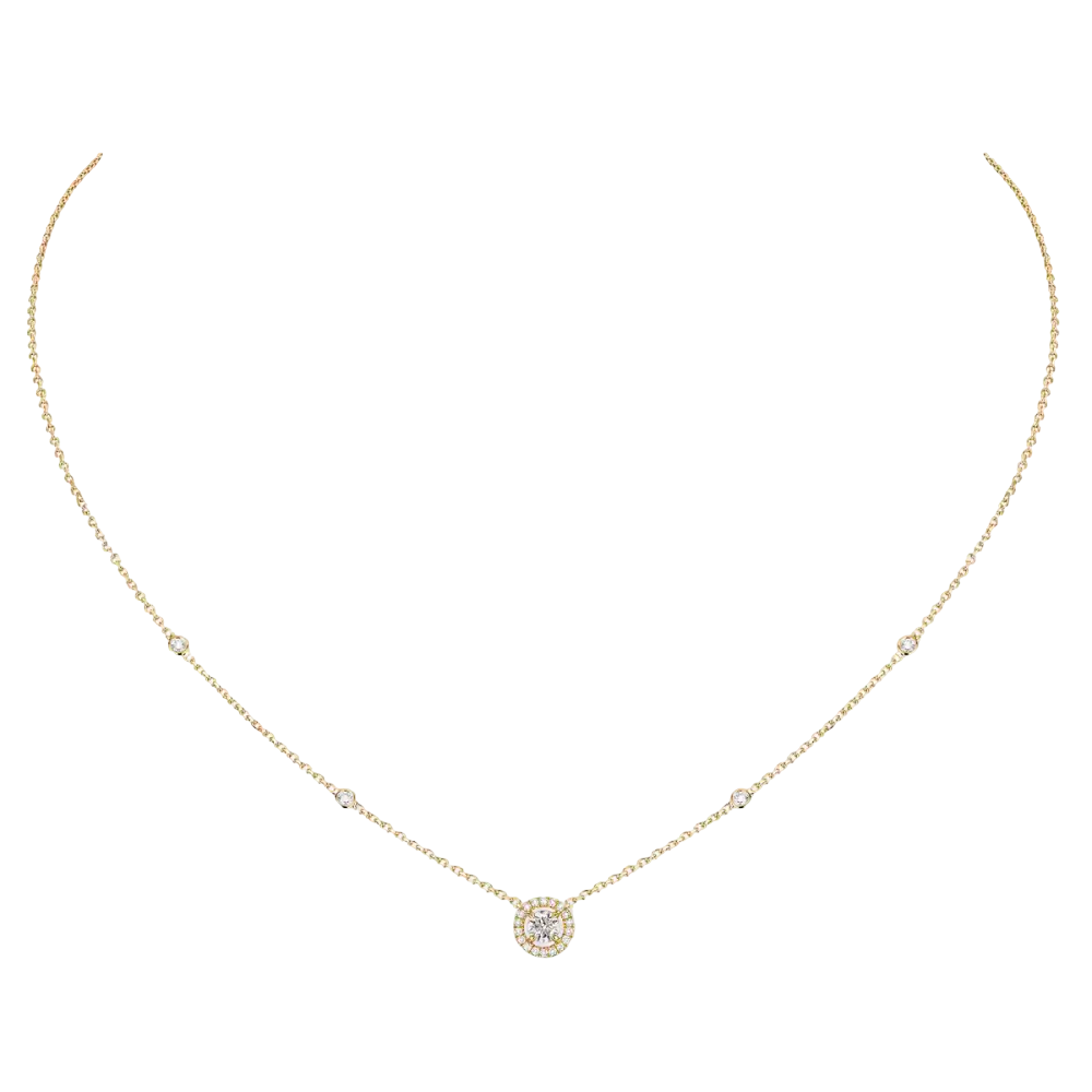 Joy 0,20ct Collier Diamant Or Jaune