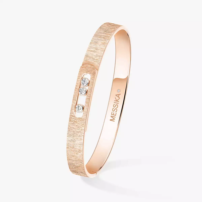 Bangle Move Noa Ciselé Bracelet Diamant Or Rose