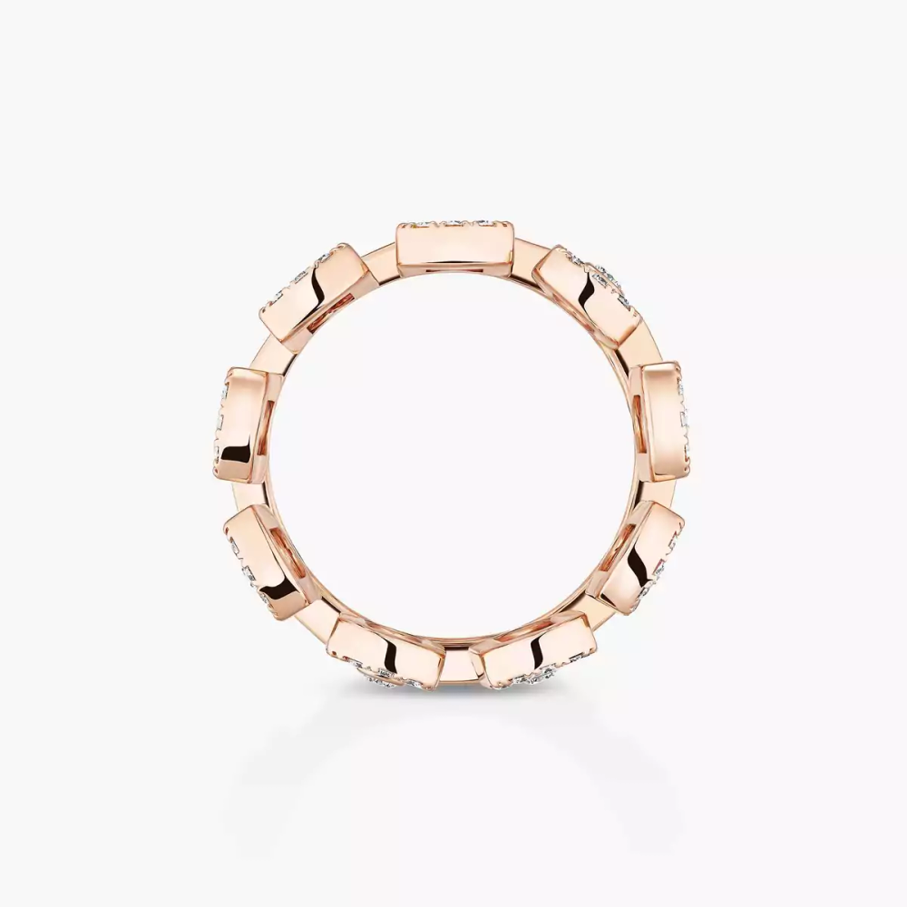 Move Iconica Pavée Bague Diamant Or Rose