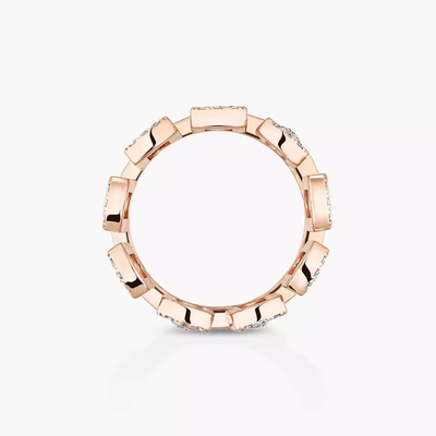 Move Iconica Pavée Bague Diamant Or Rose