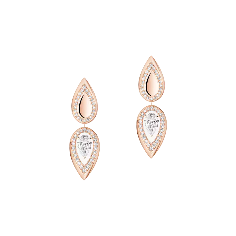 Fiery 0,25ct Boucles d'oreilles Diamant Or Rose