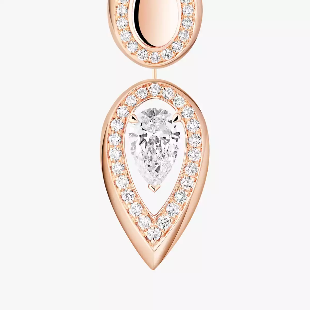 Fiery 0,25ct Boucles d'oreilles Diamant Or Rose