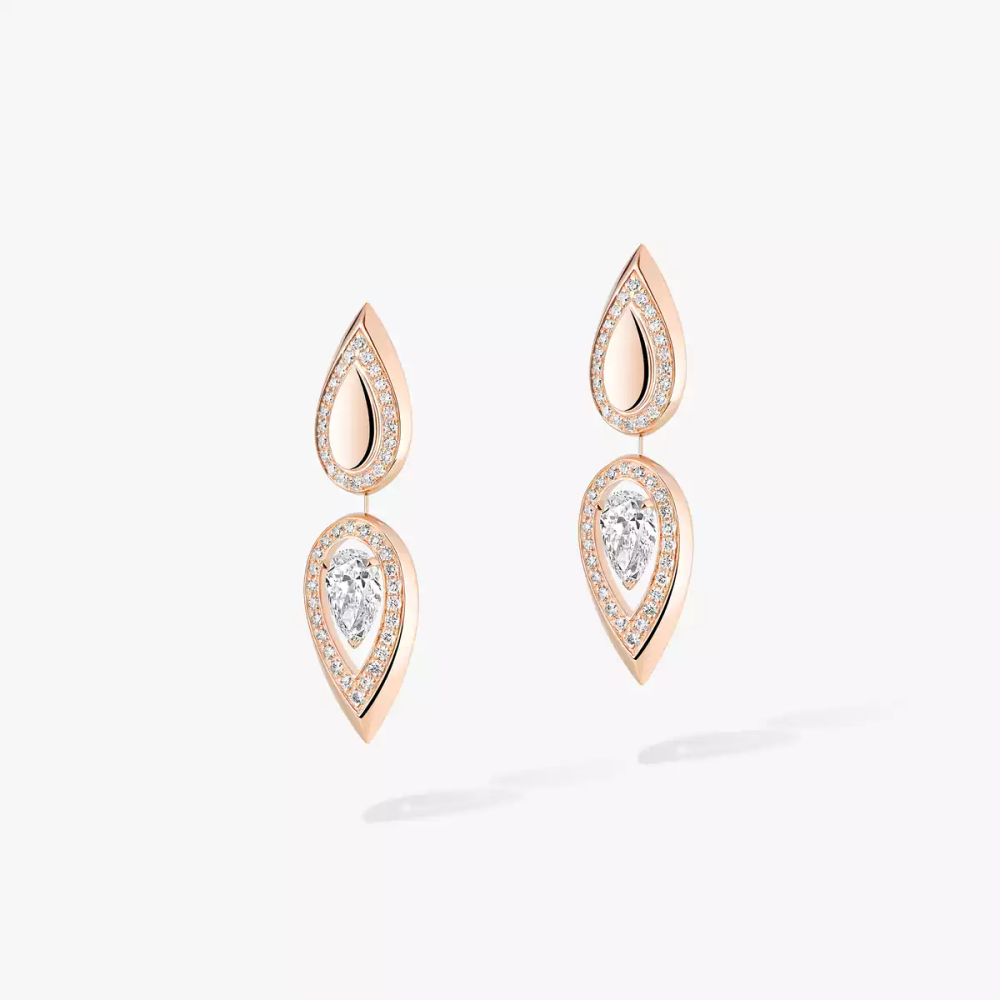 Fiery 0,25ct Boucles d'oreilles Diamant Or Rose