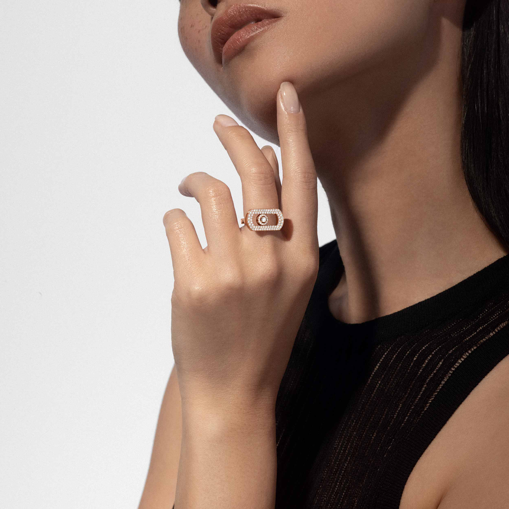So Move Pavée Bague Diamant Or Rose